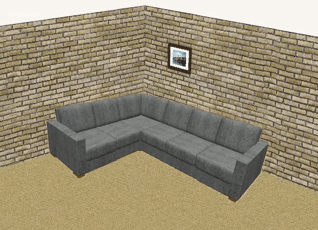 Extra seating space in the corner with a corner sofa