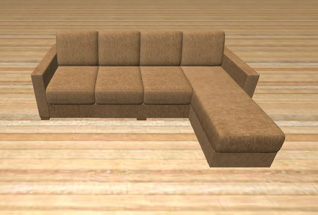 A large l shape chaise sofa