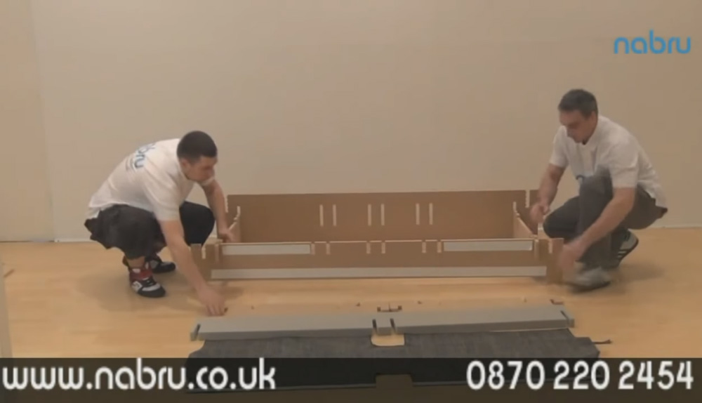 This video lasts 1 minute and shows how easily a Nabru sofa can be assembled
