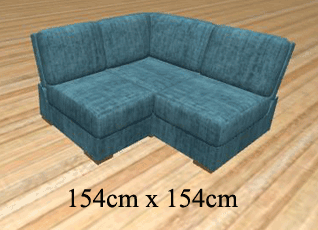 Small armless corner sofa