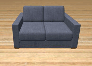 A small sofa with two arms
