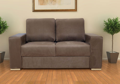 A small sofa with wider arms