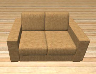 Small 2 seat sofa with wide arms