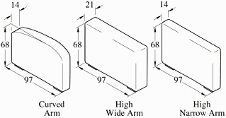 Arm options - Curved High Arms