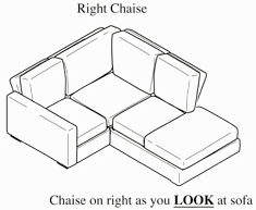 Chaise options - Right chaise