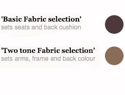 Two Tone options - Fabric selections