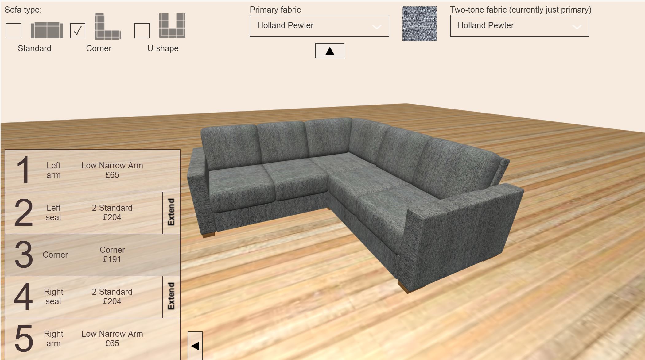design your own sofa