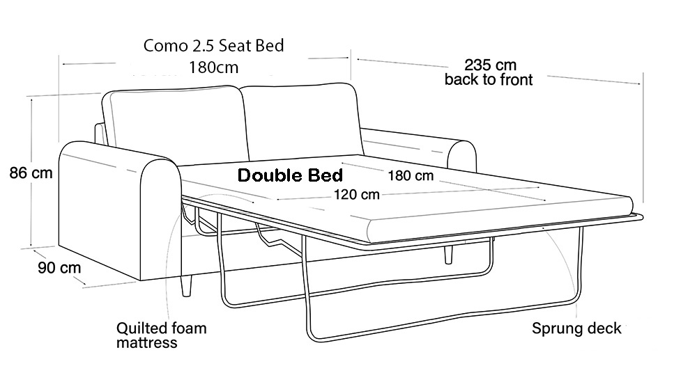 Double Sofa Bed Dimensions