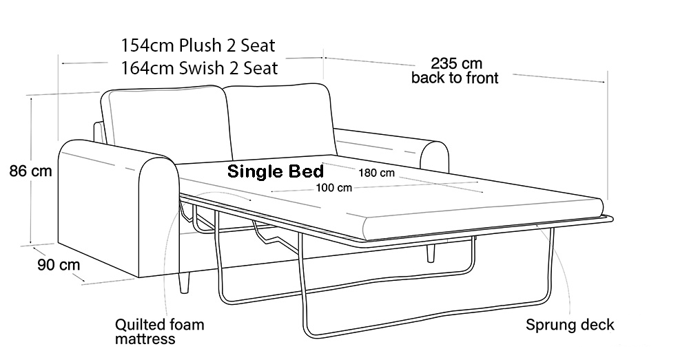 Single Sofa Bed Dimensions
