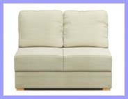Beige 2 Seater Armless Sofa