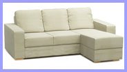 3 Seat Chaise Sofabed in Cream
