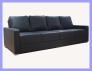 Black Faux Leather Sofa Bed