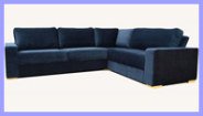 Blue Corner Sofa Bed