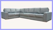 Blue Fabric Corner Sofa