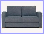 Compact Blue Sofa