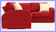 Red Corner Sofa Bed