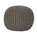 Charcoal Knitted Pouffe