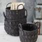 Dark Grey Woven Basket Set