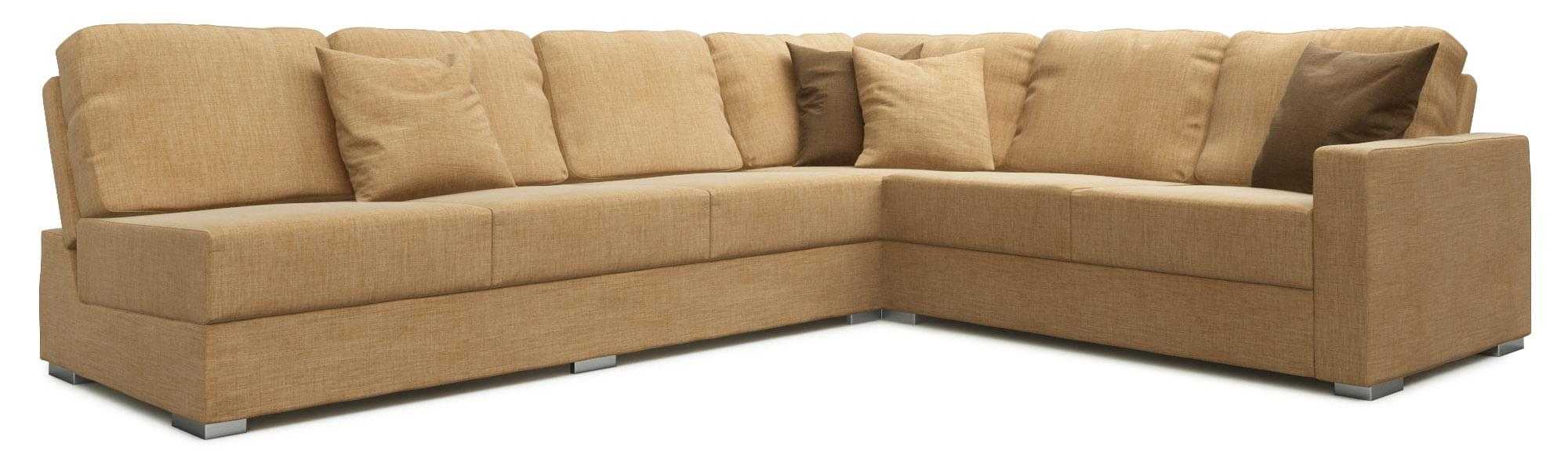Alda Armless 4X3 Corner Sofa